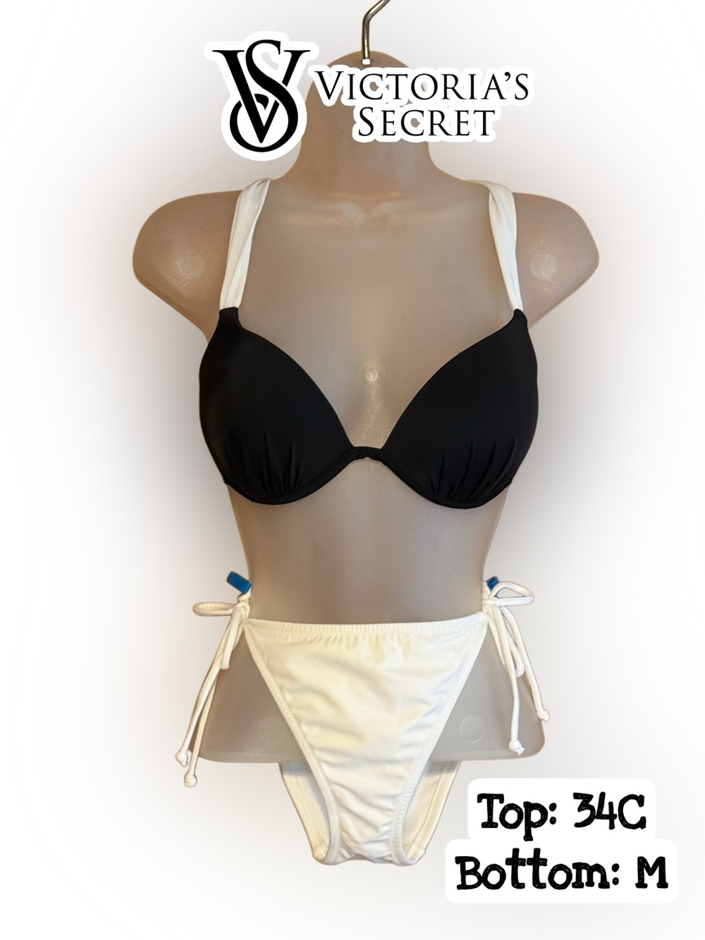 Victoria's Secret Black and White Bikini 34C/M